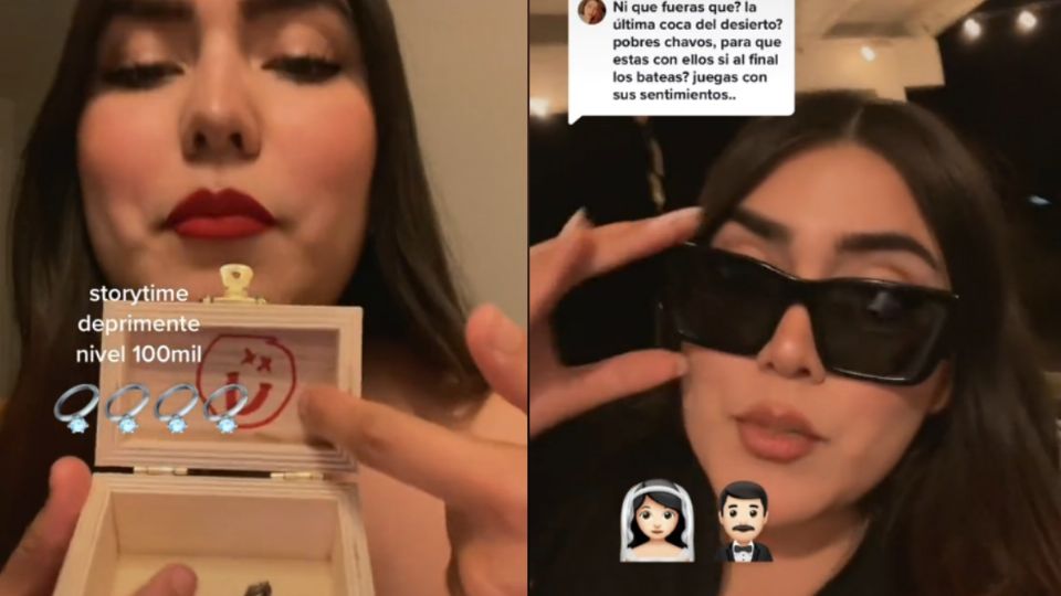 Mujer comparte en TikTok los anillos de compromiso que conserva de relaciones pasadas