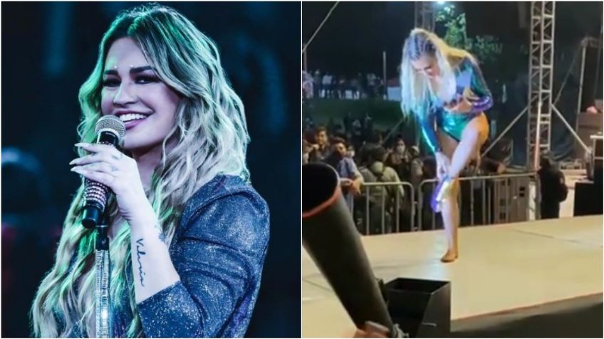 María José se queda sin zapatos en el escenario; así ocurrió | VIDEO