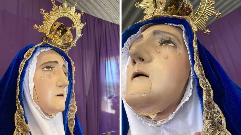 ¡Indignante! Destrozan el rostro de la Virgen de Cacahuatepec, querían robarle su corona de oro