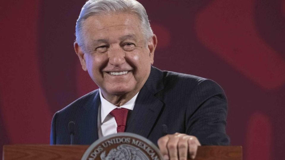 AMLO durante su conferencia de prensa Mañanera.