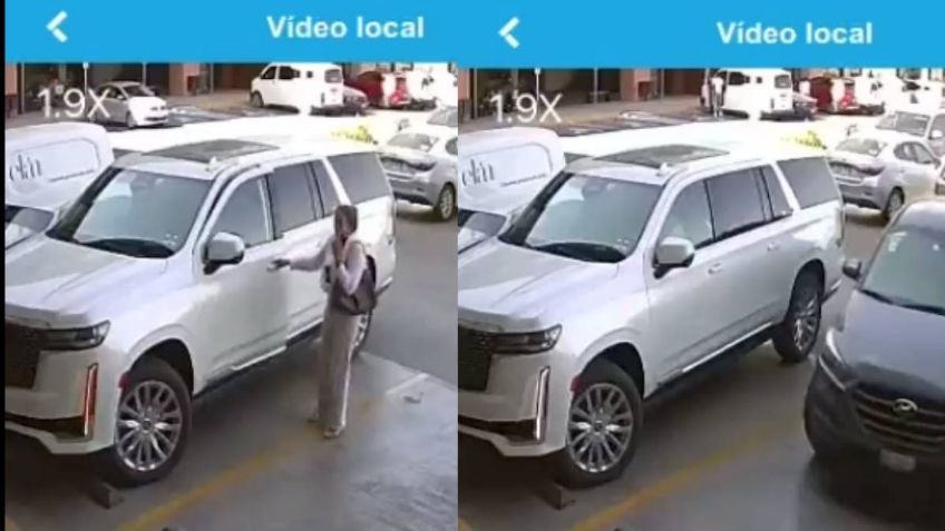 Mucho lujo y poca educación, mujer choca lujosa camioneta contra auto estacionado y huye: VIDEO