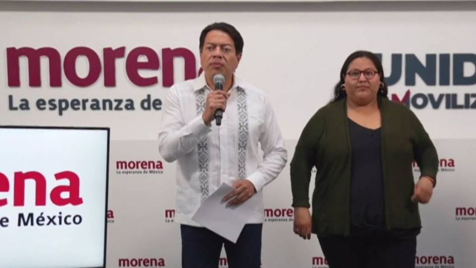 Mario Delgado y Citlalli Hernández dieron una conferencia de prensa.