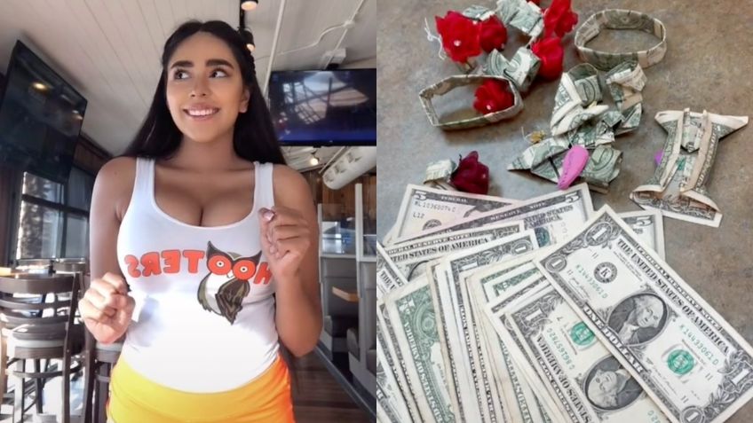 Hermosa mesera de Hooters revela cuánto gana en propinas en un día| VIDEO