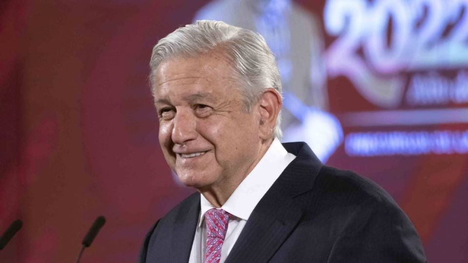 AMLO durante la conferencia de prensa Mañanera.