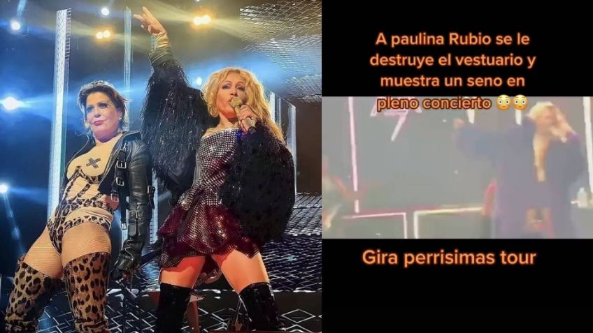 Paulina Rubio enseña de más en pleno concierto; su vestuario se movió inesperadamente | VIDEO