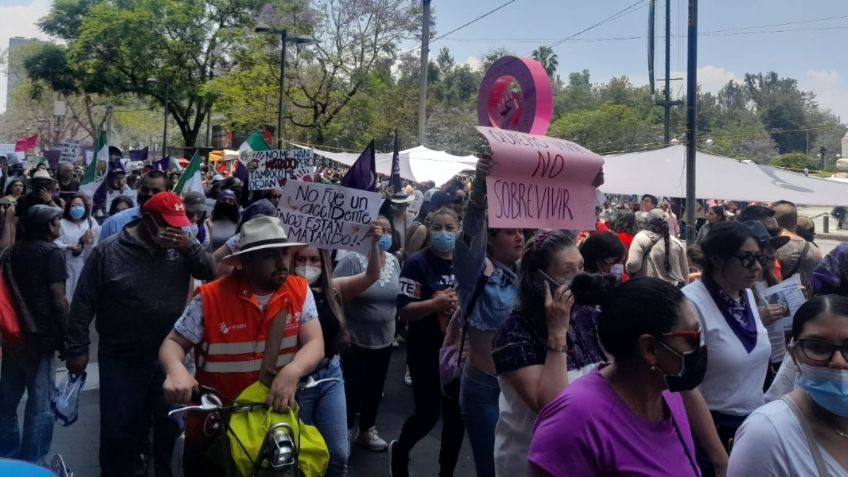 Así se vivió la protesta por el feminicidio de Debanhi Escobar en CDMX: "Si el presente es lucha, el futuro será vida"