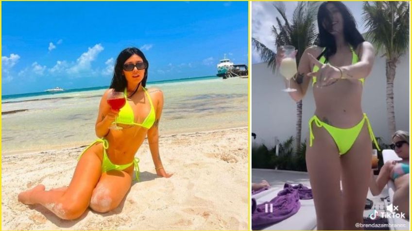 Brenda Zambrano perrea en diminuto bikini fosforescente perfecto para el verano | VIDEO