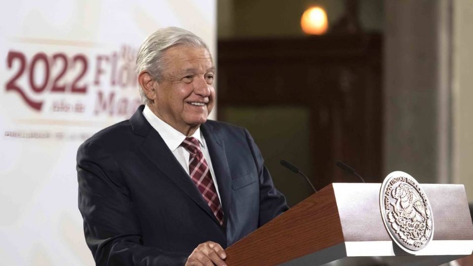 AMLO durante la conferencia de prensa Mañanera.