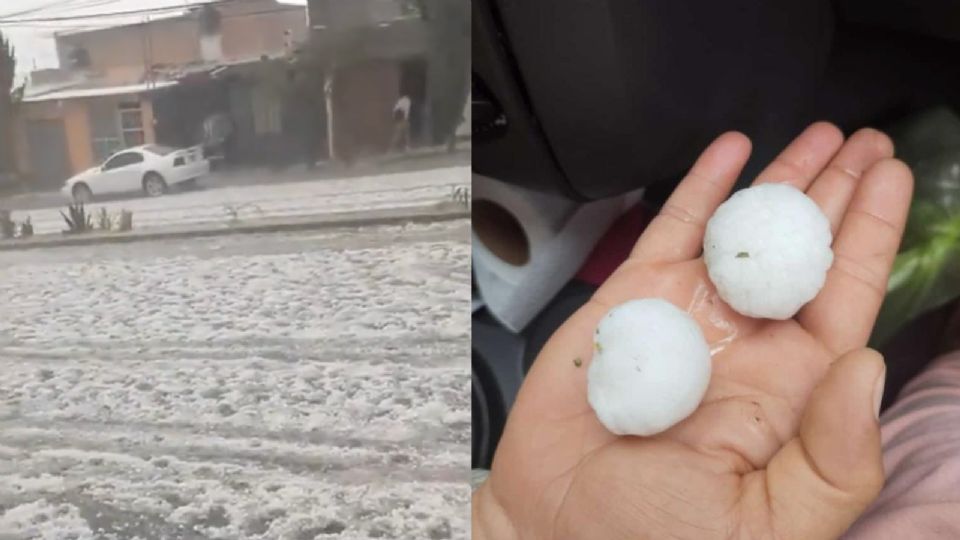 La granizada sorprendió a los habitantes de Aguascalientes