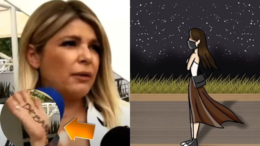 Itati Cantoral se "tatúa" el nombre de Debanhi como protesta contra la violencia de género | VIDEO