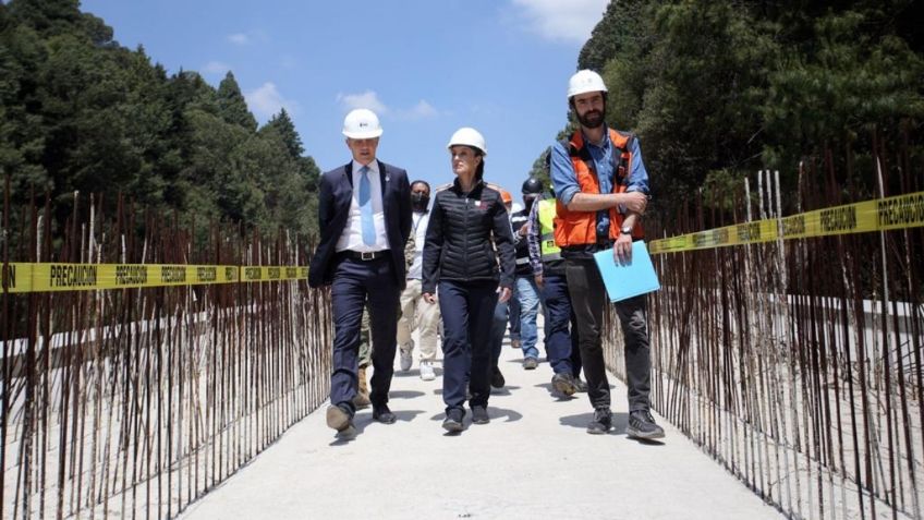 Supervisa Claudia Sheinbaum los trabajos en el Tren Interurbano