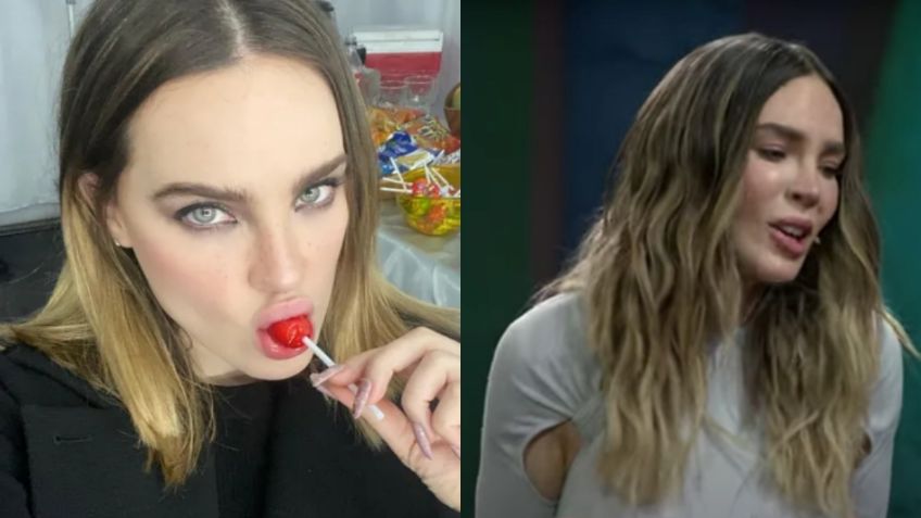 Belinda saca su lado más sensual e imita a actores de películas para adulto: VIDEO