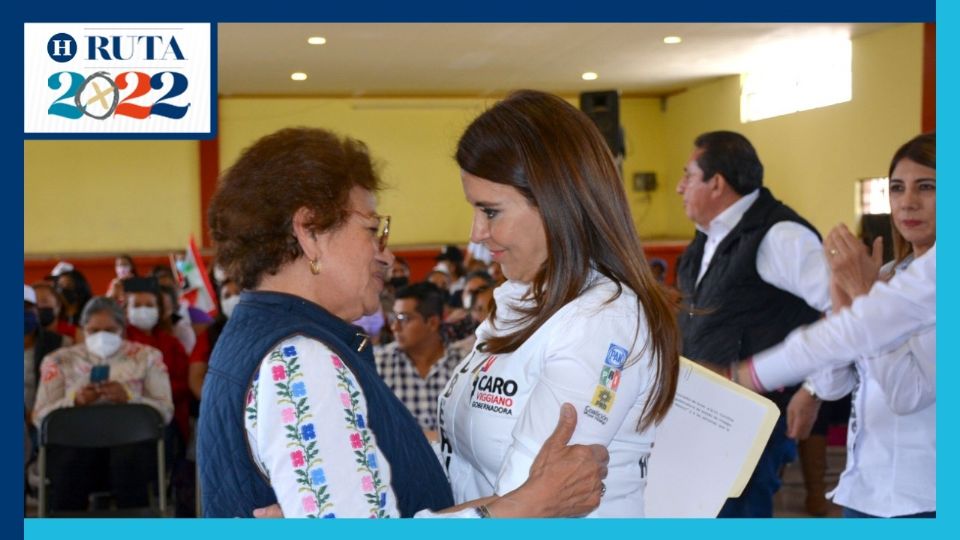 Carolina Viggiano, candidata de la coalición PRI-PAN-PRD al gobierno de Hidalgo