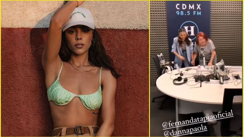 Fernanda Tapia “rapta” unos segundos a Danna Paola durante transmisión en vivo | VIDEO