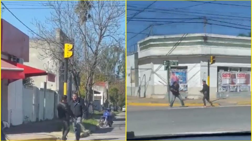 El hombre terminó tundido a golpes con sus propias muletas