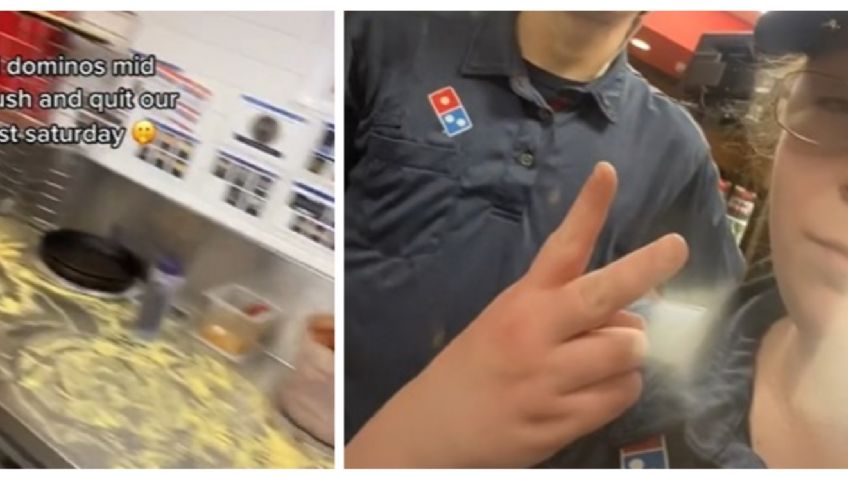 "¡Al diablo este trabajo" Empleada de pizzería renuncia EN VIVO y se hace viral en TikTok