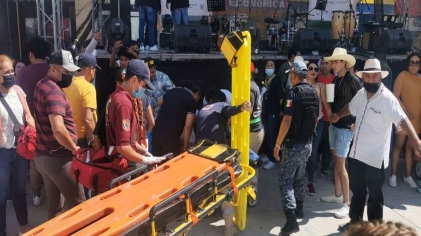 ¡Tragedia en feria gastronómica! Muere bailarina tras caída de carpa en Santiago de Anaya, Hidalgo | VIDEO