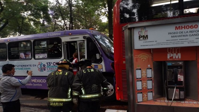 Choque del Metrobús en Reforma: ¿cuál es el estado de salud de los pasajeros?