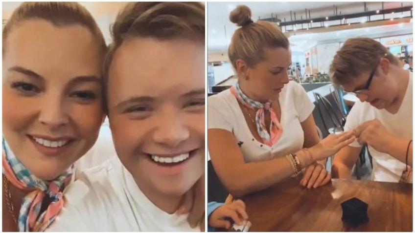 Marjorie de Sousa cumple el sueño del hijo de Lety Calderón; Luciano le entrega un anillo | VIDEO