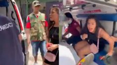 Mujer se sube a ambulancia y le exige la contraseña del celular a su novio herido | VÍDEO