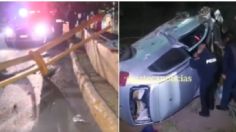 El motor se desprendió y quedó en llamas: Camioneta con familia cae de puente en Insurgentes Norte | VIDEO