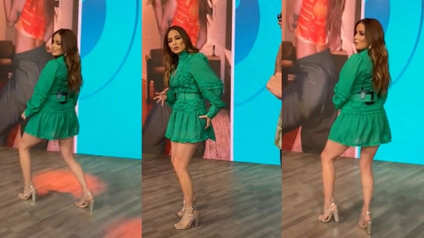 Cynthia Rodríguez derrite VLA con el nuevo 'Anitta Challenge' en vestido corto | VIDEO