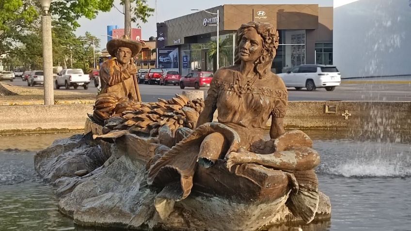 ¿Y su piernita? Mutilan la estatua de la “mujer tabasqueña”