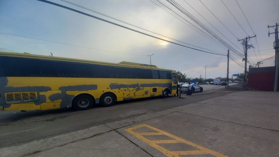 Fueron detenidos el chófer y el copiloto, bajo el posible delito de tráfico ilegal de personas.