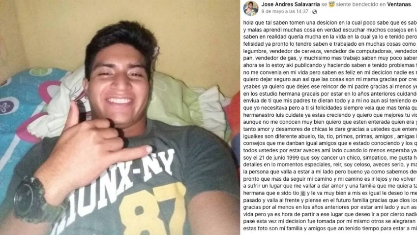 “Otros se alegrarán y otros estarán tristes”: Joven deja desgarradora despedida en Facebook antes de tomar veneno