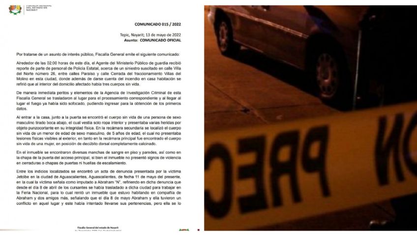 Fiscalía de Nayarit entrega versión sobre triple homicidio en Tepic