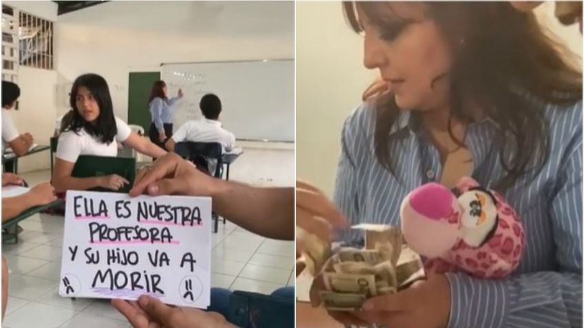 Alumnos donan dinero a su maestra para pagar las quimioterapias de su hijo