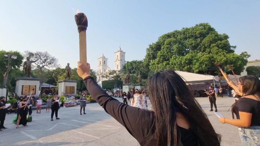 Feministas en Chilpancingo protestan contra feminicidios y desaparición de mujeres