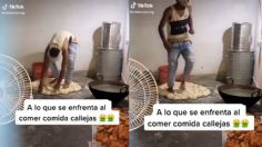 Hombre prepara masa de empanadas con los pies y causa indignación en redes sociales | VIDEO