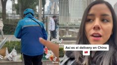 "Cosas que pasan sólo aquí en China": Tiktoker explica cómo funcionan las entregas a domicilio | VIDEO