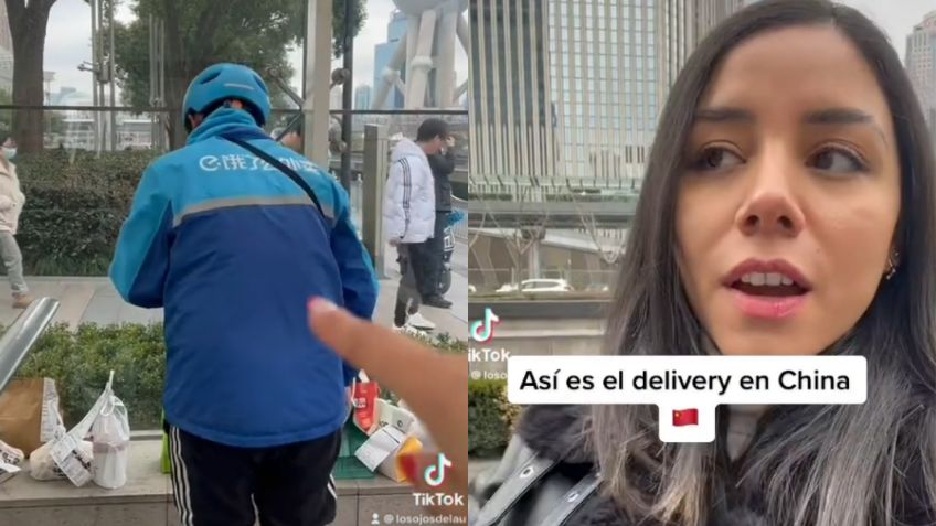 "Cosas que pasan sólo aquí en China": Tiktoker explica cómo funcionan las entregas a domicilio | VIDEO