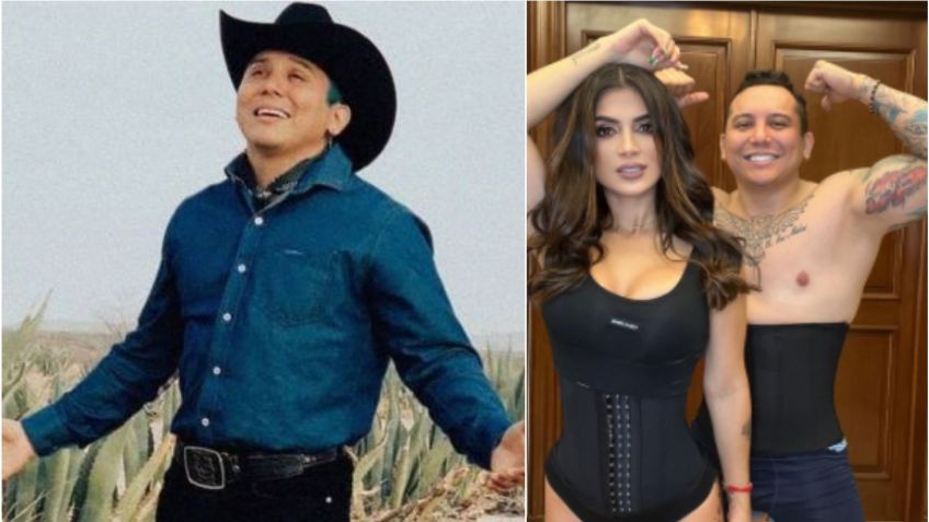 Le llueven burlas a Edwin Luna por lucir faja de cinturilla junto a Kimberly Flores | FOTO