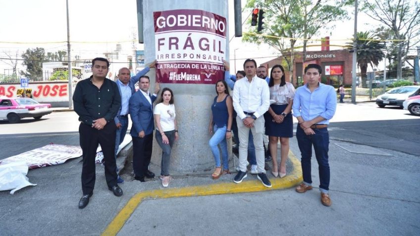 A un año del colapso de la Línea 12 del metro, PAN visita zona cero