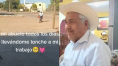 Abuelito le lleva a su nieta diariamente comida hasta su trabajo y enternece a TikTok | VIDEO