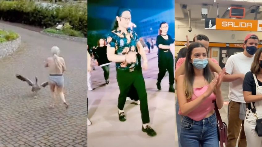 Mamá en topless salva a su ganso, el chinito bailarín y los whitexicans en el Metro: los videos más virales de TikTok esta semana