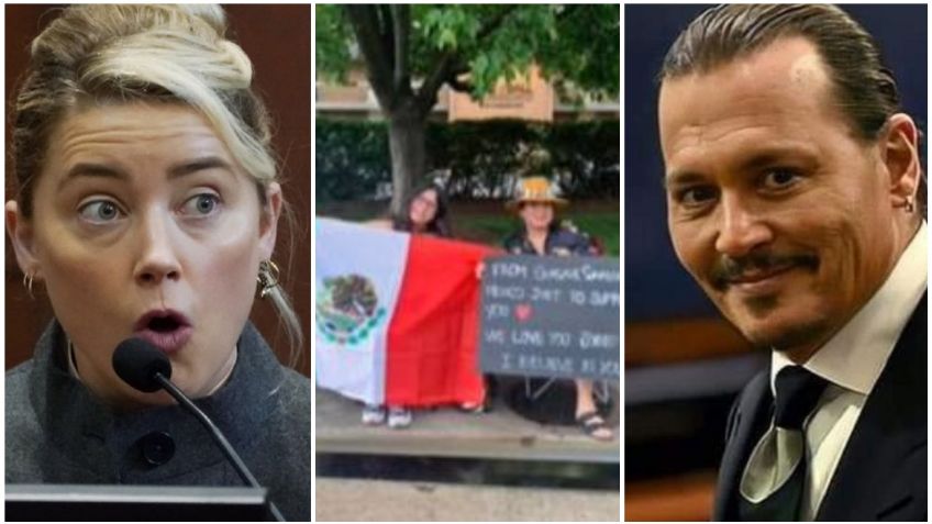 Mexicana apoya a Johnny Depp afuera de su juicio contra Amber Heard; se hace viral en TikTok