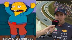 Los MEMES de Checo Pérez tras ceder la punta del GP de España a Verstappen