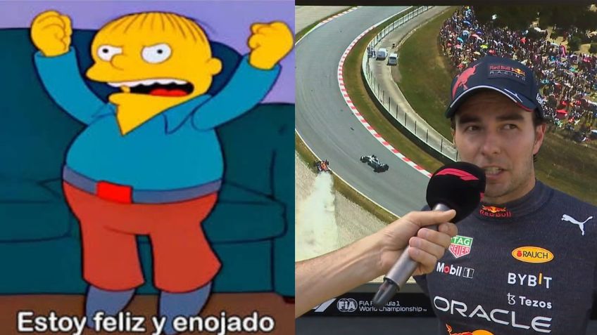 Los MEMES de Checo Pérez tras ceder la punta del GP de España a Verstappen