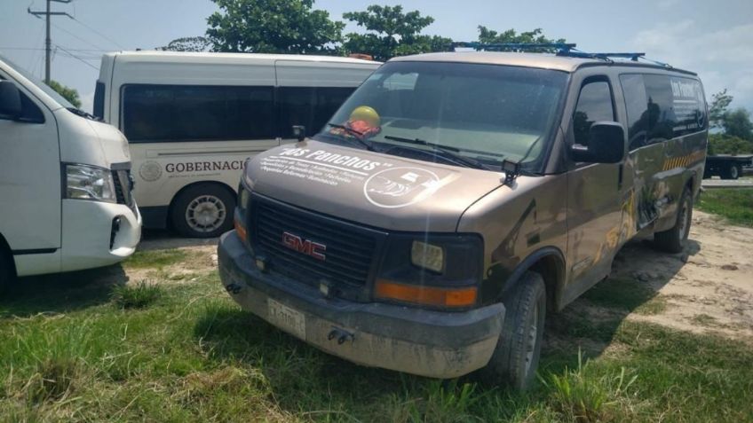 Migrantes viajaban hacinados en una camioneta en Chiapas; ya fueron rescatados