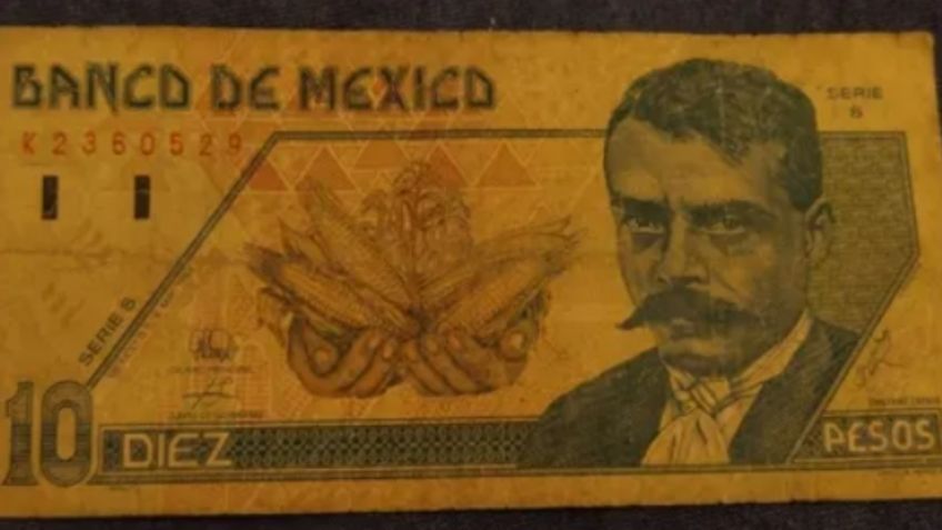 Billete antiguo de Emiliano Zapata de 10 pesos se vende hasta en 25 mil pesos