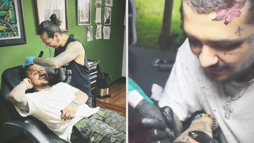 ¡Uno menos! Christian Nodal se tapa tatuaje de Belinda en el rostro | FOTOS