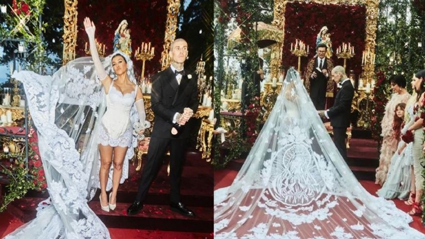 5 lecciones de moda que dejó la boda de Kourtney Kardashian y Travis Barker