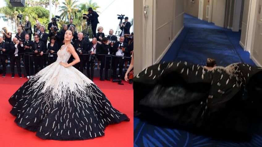 Michelle Salas sufre CAÍDA en Cannes; ¿fue real o falso el penoso momento?: VIDEO