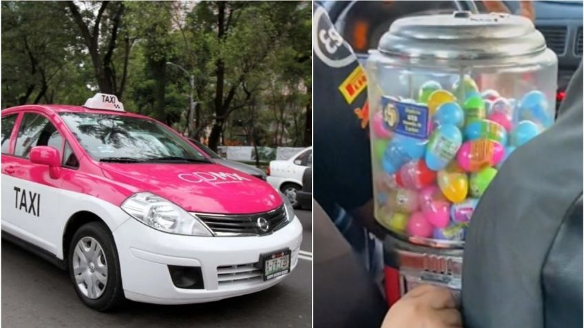 ¡México mágico! Taxi se hace viral en TikTok por contar con una máquina de huevos sorpresa | VIDEO