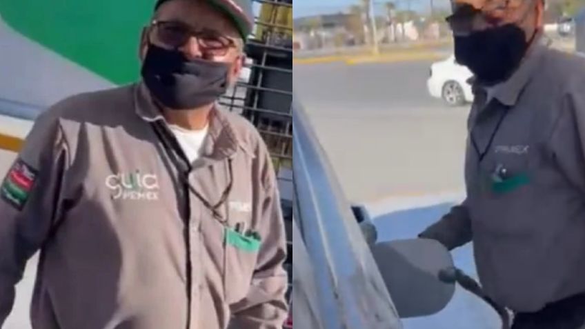 “Casi me da un ataque": Empleado de gasolinera sufre broma por parte de un conductor y se vuelve viral | VIDEO