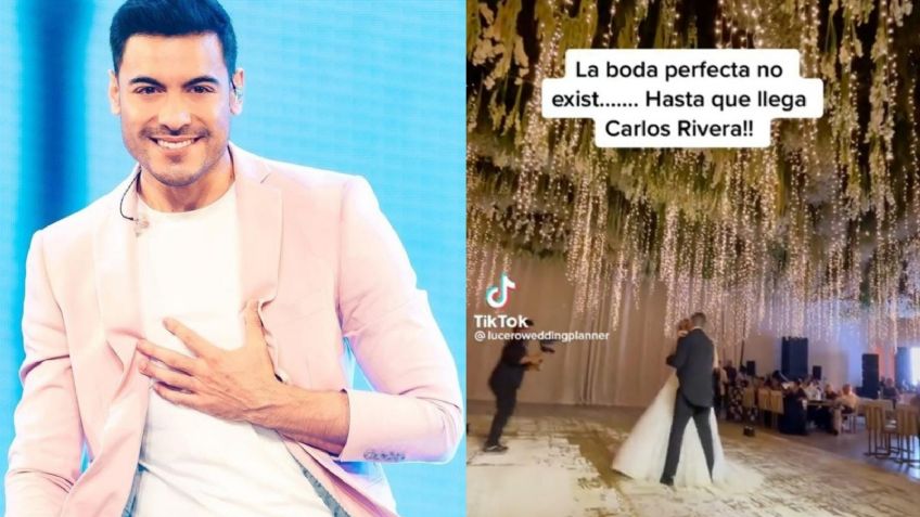 ¡El mejor regalo de boda! Novio cumple sueño de la novia, le lleva a Carlos Rivera para primer vals | VIDEO